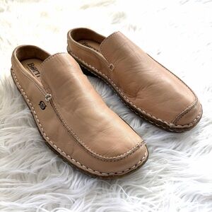 Born Beige Leather Women's Mules